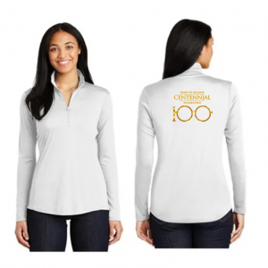 Embroidered Centennial ladies Quarter Zip
